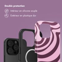 Selencia Coque arrière Vivid avec MagSafe Apple iPhone 16 Pro - Wavy Swirl Pink Plum