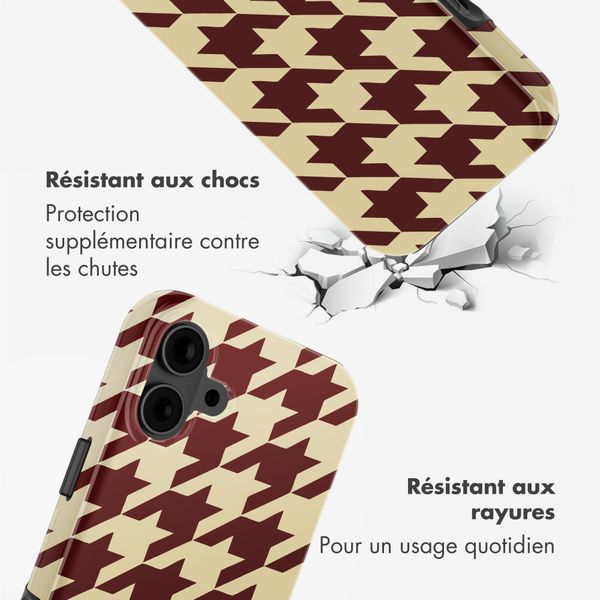 Selencia Coque arrière Vivid avec MagSafe Apple iPhone 16 - Pied-de-Poule