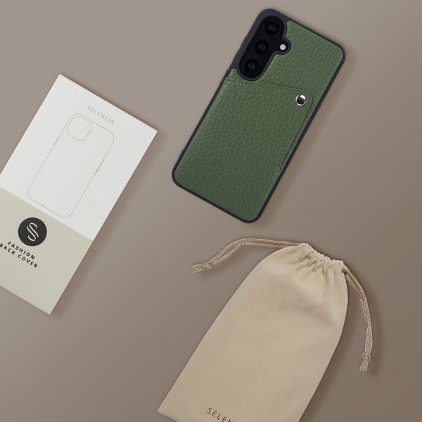 Selencia Coque Riva avec porte-cartes Samsung Galaxy S25 / S24 - Sage Green