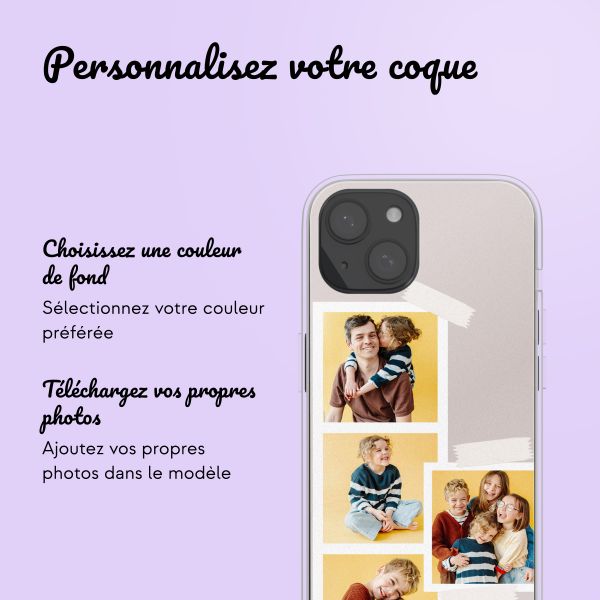 Coque personnalisée avec pellicule N°1 iPhone 15 - Transparent