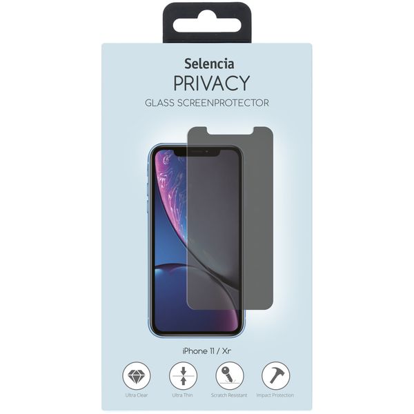 Selencia Protection d'écran en verre trempé Privacy iPhone 12 (Pro) / 11 /Xr