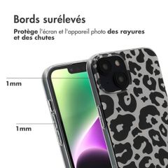 imoshion Coque Design iPhone 14 - Leopard Transparent