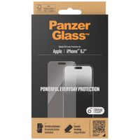 PanzerGlass Protection d'écran en verre trempé Anti-bactéries iPhone 15 Pro