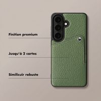 Selencia Coque Riva avec porte-cartes Samsung Galaxy S26 - Sage Green