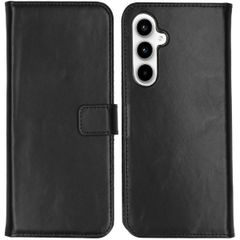 Selencia Étui portefeuille en cuir véritable Samsung Galaxy A55 - Noir
