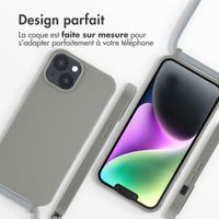 imoshion ﻿Coque en silicone avec cordon iPhone 14 - Gris clair