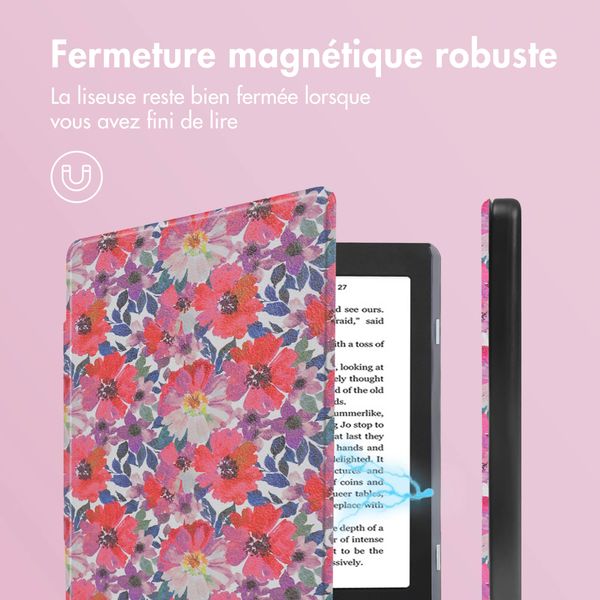 imoshion Design Slim Hard Sleepcover Kobo Nia - Flower Watercolor