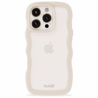 Holdit Coque Wavy iPhone 16 Pro Max - Light Beige / Transparent