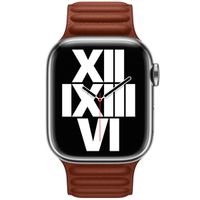 Apple Bracelet Leather Link Apple Watch Series 1 t/m 9 / SE (38/40/41 mm) | Series 10 / 11 (42 mm) - Taille S/M - Umber