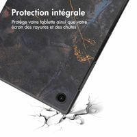 imoshion Coque tablette Design Trifold Samsung Galaxy Tab A8 - Black Marble