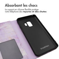 imoshion Étui de télephone portefeuille Design Samsung Galaxy S9 - Purple Marble