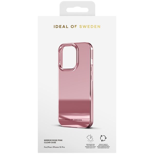 iDeal of Sweden Coque arrière Mirror iPhone 15 Pro - Rose Pink