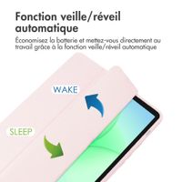 imoshion Coque tablette rigide Trifold Samsung Galaxy Tab A11 / A9 8.7 pouces - Rose