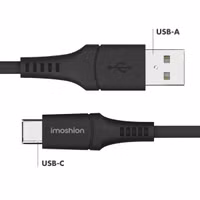 imoshion Braided USB-C vers câble USB - 0,25 mètre  - Noir