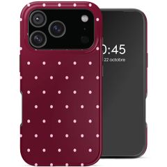 Selencia Coque arrière Vivid Apple iPhone 17 Pro - Happy Dots Burgundy