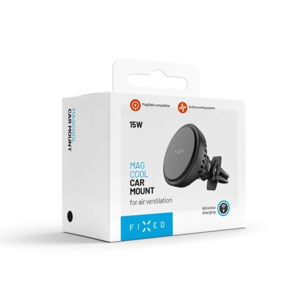 Fixed MagCool - Support de téléphone de voiture - Grille de ventilation - MagSafe - Chargeur sans fil - Noir