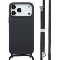 imoshion Coque en silicone avec cordon Apple iPhone 17 Pro Max - Noir