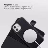 Selencia Étui portefeuille amovible Olyn avec MagSafe Apple iPhone 12 (Pro) - Noir