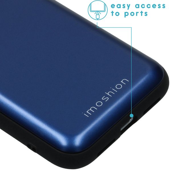 imoshion Coque avec support de passe iPhone Xr - Bleu foncé