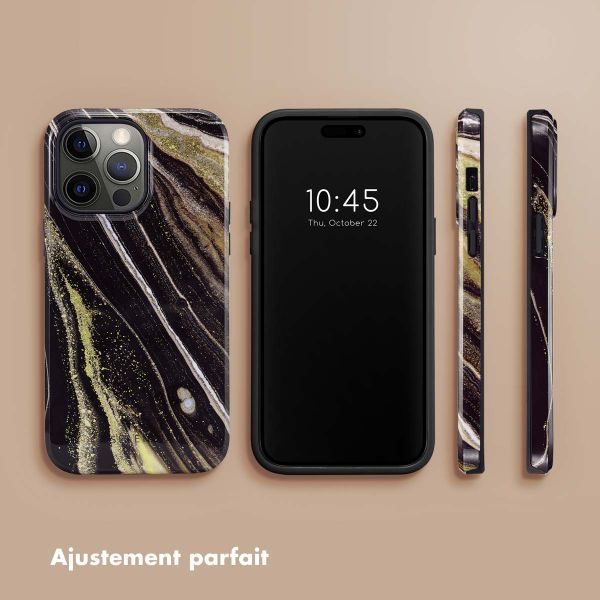 Selencia Coque arrière Vivid Tough iPhone 14 Pro Max - Chic Marble