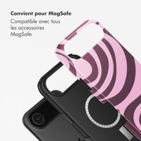 Selencia Coque arrière Vivid avec MagSafe Apple iPhone Air - Wavy Swirl Pink Plum
