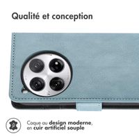 imoshion Étui de téléphone portefeuille Luxe OnePlus 12 - Bleu clair