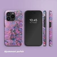 Selencia Coque arrière Vivid avec MagSafe Apple iPhone 15 Pro - Fresh Paint Flower Orange