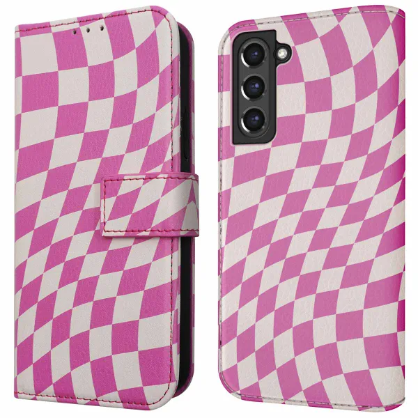 imoshion Étui de télephone portefeuille Design Samsung Galaxy S21 FE - Retro Pink