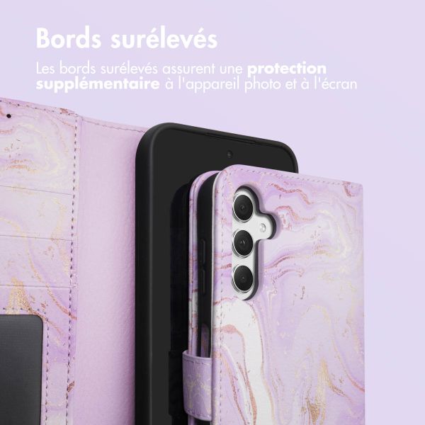 imoshion Étui de télephone portefeuille Design Samsung Galaxy A54 (5G) - Purple Marble