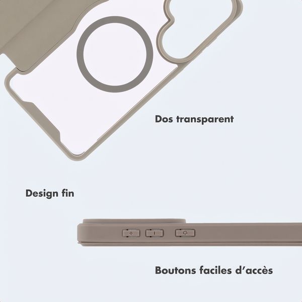 imoshion Bookcase transparente avec MagSafe Samsung Galaxy S26 Ultra - Beige