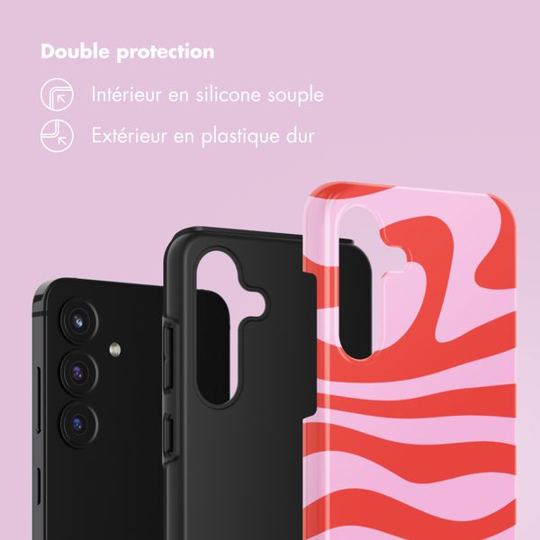 Selencia Coque arrière Vivid Samsung Galaxy S25 FE - Dream Swirl Pink