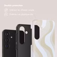 Selencia Coque arrière Vivid Samsung Galaxy S25 - Desert Waves Beige