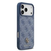Guess Coque 4G Metal Logo MagSafe Apple iPhone 17 Pro Max - Bleu