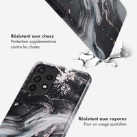 Selencia Coque arrière Vivid Tough Samsung Galaxy A52(s) (5G/4G) - Chic Marble Black