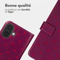imoshion Étui de télephone portefeuille Design Apple iPhone 17 - Crush Check Coral Dust