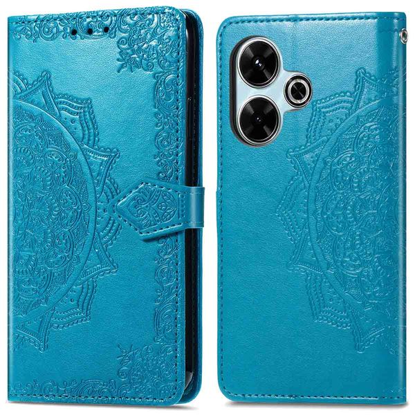 imoshion Etui de téléphone portefeuille Mandala Xiaomi Redmi 13 (4G) - Turquoise