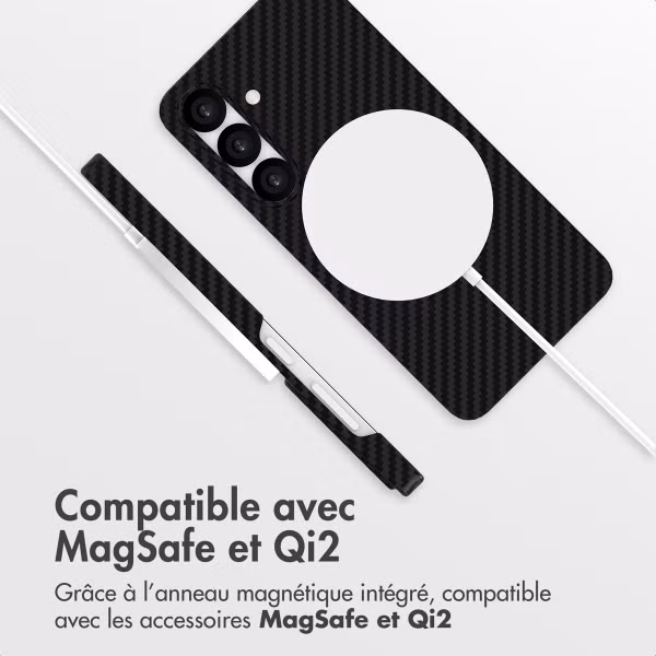 Accezz Coque Kevlar MagSafe Samsung Galaxy S25 Plus - Noir