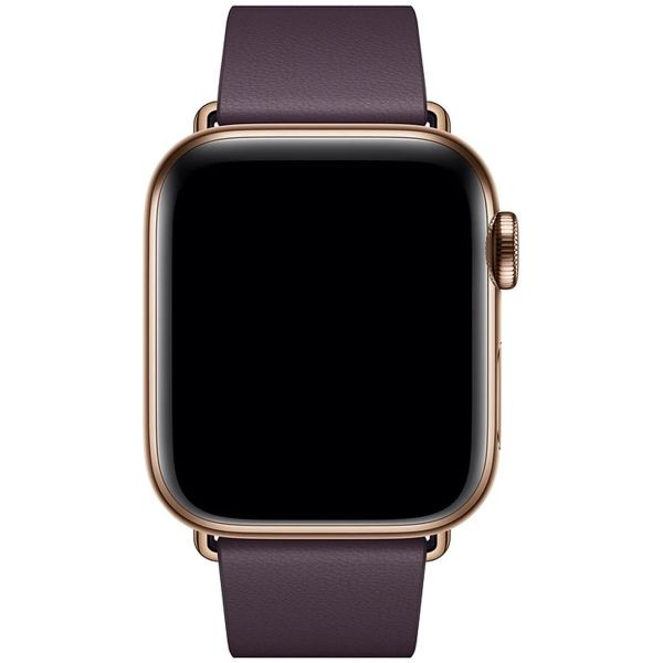 Apple Leather Band Modern Buckle Apple Watch Series 1-9 / SE - 38/40/41 mm / Series 10 - 42 mm - Taille M - Aubergine