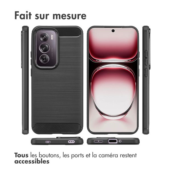 imoshion Coque Brushed Oppo Reno 12 Pro - Noir