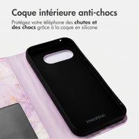 imoshion Étui de télephone portefeuille Design Google Pixel 9A - Purple Marble