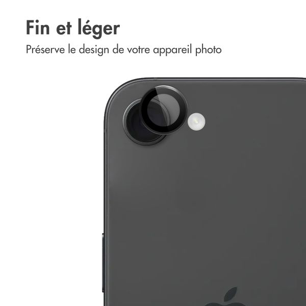 imoshion Lot de 2 protections d'objectif de caméra Apple iPhone 16e - Noir