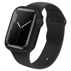 Uniq Legion Coque Apple Watch avec protection d'écran en Verre Trempé Apple Watch 7-9 - 41 mm - Midnight Black