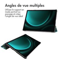 imoshion Coque tablette Design Trifold Samsung Galaxy Tab S10 Plus / Tab S9 FE Plus / Tab S9 Plus - Green Plant