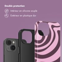 Selencia Coque arrière Vivid Apple iPhone 14 - Wavy Swirl Pink Plum