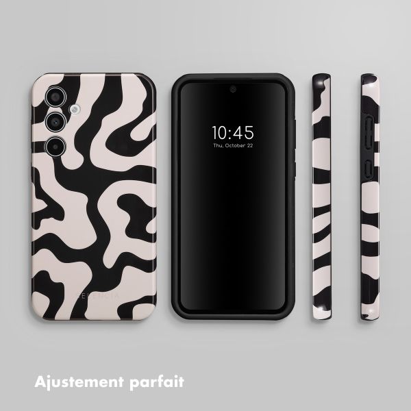 Selencia Coque arrière Vivid Samsung Galaxy A35 - Art Wave Black