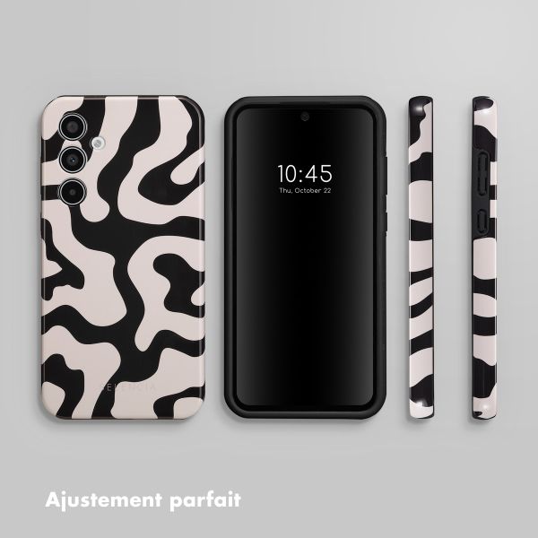 Selencia Coque arrière Vivid Tough Samsung Galaxy A35 - Art Wave Black