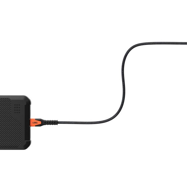 UAG Câble de charge USB-C vers USB-C avec cœur en Kevlar® - 1,5 mètre - Noir / Orange