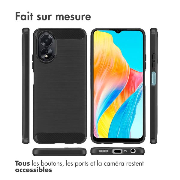 imoshion Coque Brushed Oppo A18 / Oppo A38 - Noir