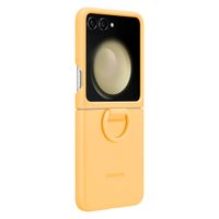 Samsung Original Coque en silicone Ring Galaxy Z Flip 5 - Apricot