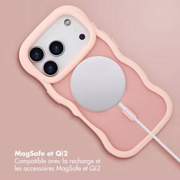 Selencia Coque arrière Wavy avec MagSafe Apple iPhone 17 Pro - Soft Pink